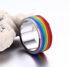 Rainbow Mens Ring