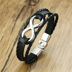 Unisex  Infinity  Leather Bracelets