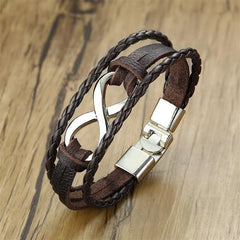 Unisex  Infinity  Leather Bracelets