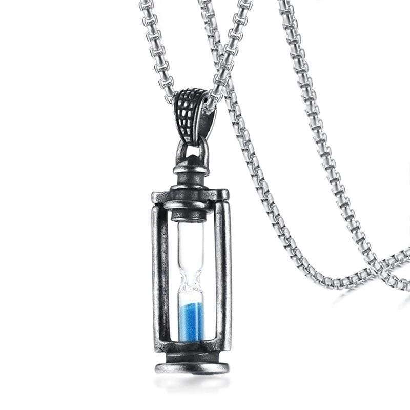 Memory Hourglass  Men's  Promise Necklace
