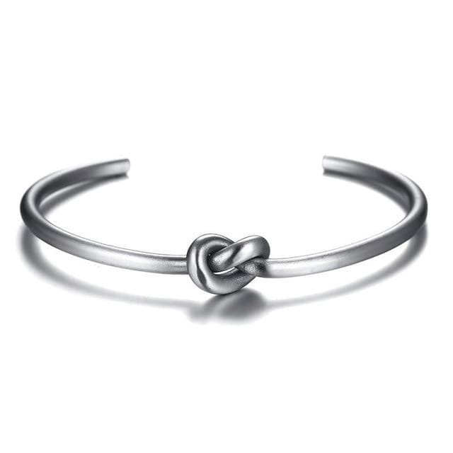 Knot Bangle  Sliver Cuff  Bracelets for Women