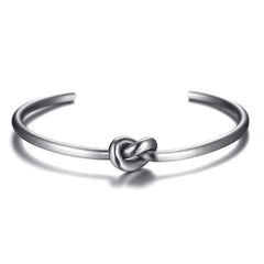 Knot Bangle  Sliver Cuff  Bracelets for Women