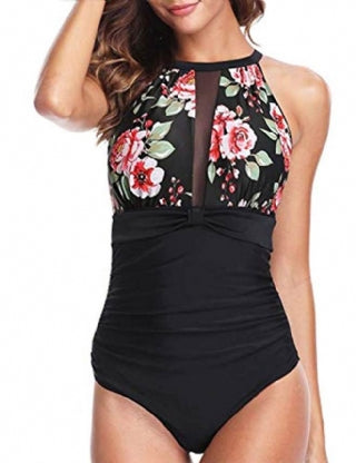 Patterned Halter One Piece