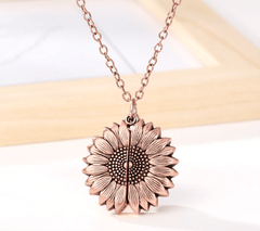 You Are My Sunshine Sunflower Necklace