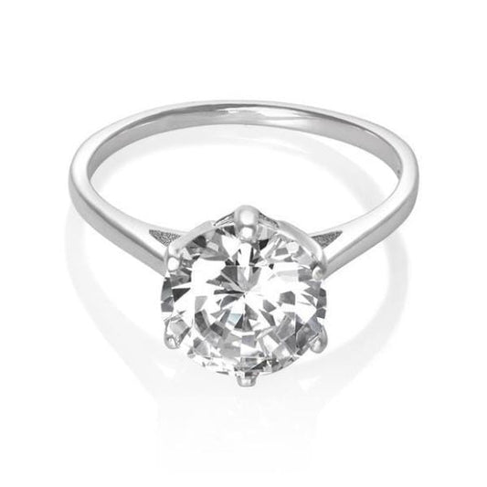 Solitaire Silver Ring