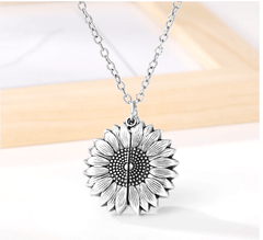 You Are My Sunshine Sunflower Necklace