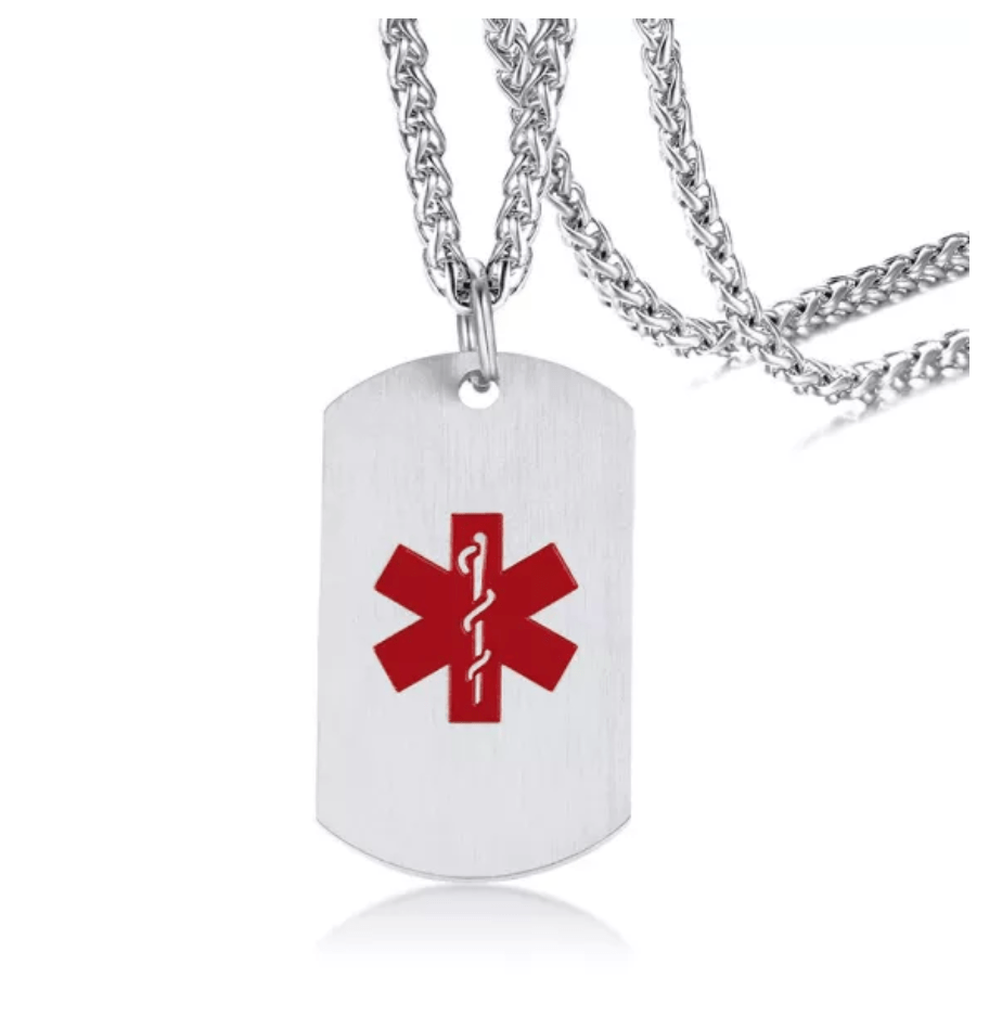 Medical Alert  Pendant Necklace