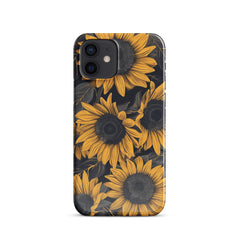 Sunflower Black Snap case for iPhone