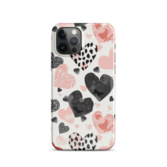 Diamond Hearts Snap case for iPhone