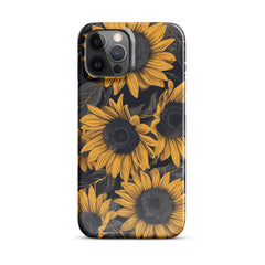 Sunflower Black Snap case for iPhone
