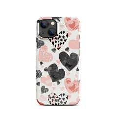 Diamond Hearts Snap case for iPhone