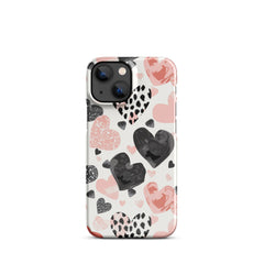 Diamond Hearts Snap case for iPhone