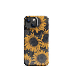 Sunflower Black Snap case for iPhone