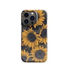 Sunflower Black Snap case for iPhone