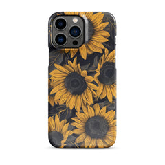 Sunflower Black Snap case for iPhone