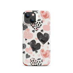 Diamond Hearts Snap case for iPhone