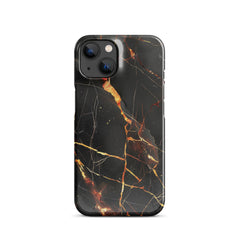 Black Marble Snap case for iPhone
