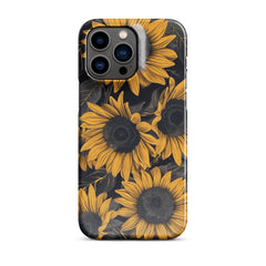 Sunflower Black Snap case for iPhone