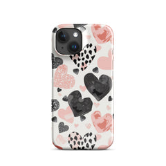 Diamond Hearts Snap case for iPhone