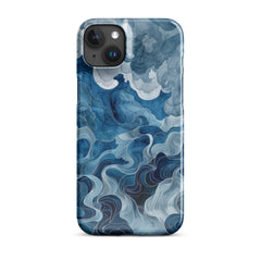 Blue watercolor Snap case for iPhone