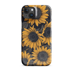 Sunflower Black Snap case for iPhone