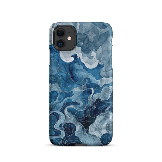 Blue watercolor Snap case for iPhone