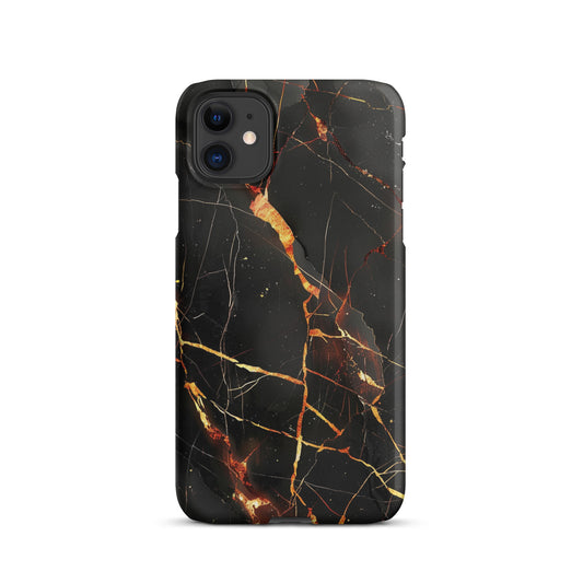 Black Marble Snap case for iPhone