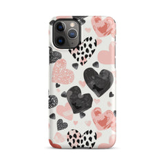 Diamond Hearts Snap case for iPhone