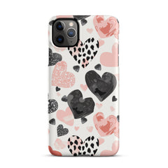 Diamond Hearts Snap case for iPhone