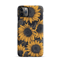Sunflower Black Snap case for iPhone