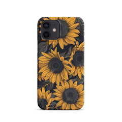 Sunflower Black Snap case for iPhone