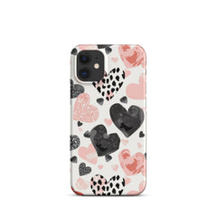 Diamond Hearts Snap case for iPhone