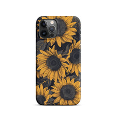 Sunflower Black Snap case for iPhone