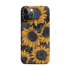 Sunflower Black Snap case for iPhone