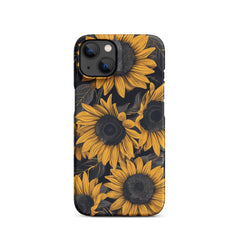 Sunflower Black Snap case for iPhone