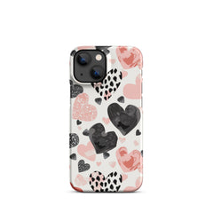 Diamond Hearts Snap case for iPhone