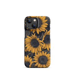 Sunflower Black Snap case for iPhone