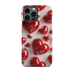 Red Hearts Snap case for iPhone