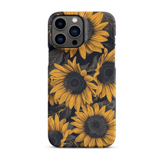 Sunflower Black Snap case for iPhone