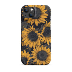 Sunflower Black Snap case for iPhone