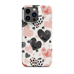 Diamond Hearts Snap case for iPhone