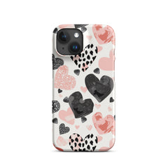 Diamond Hearts Snap case for iPhone