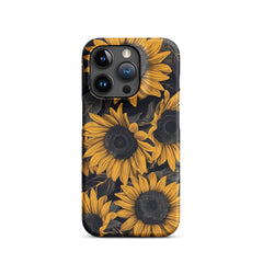 Sunflower Black Snap case for iPhone