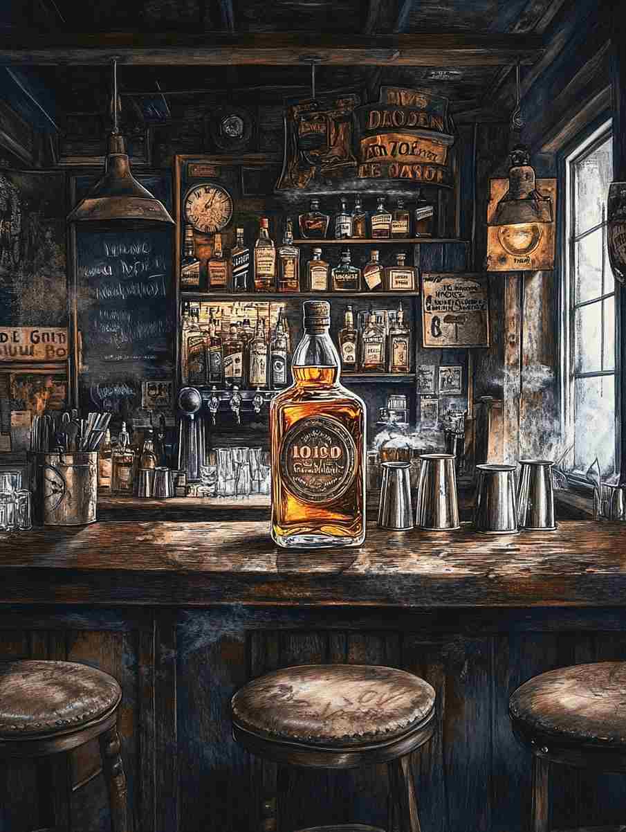 Whiskey In Vintage Bar