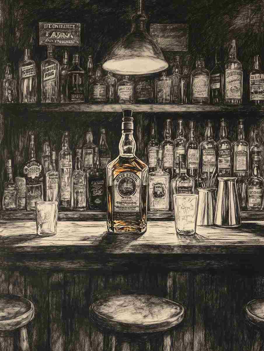 Whiskey In Vintage Bar