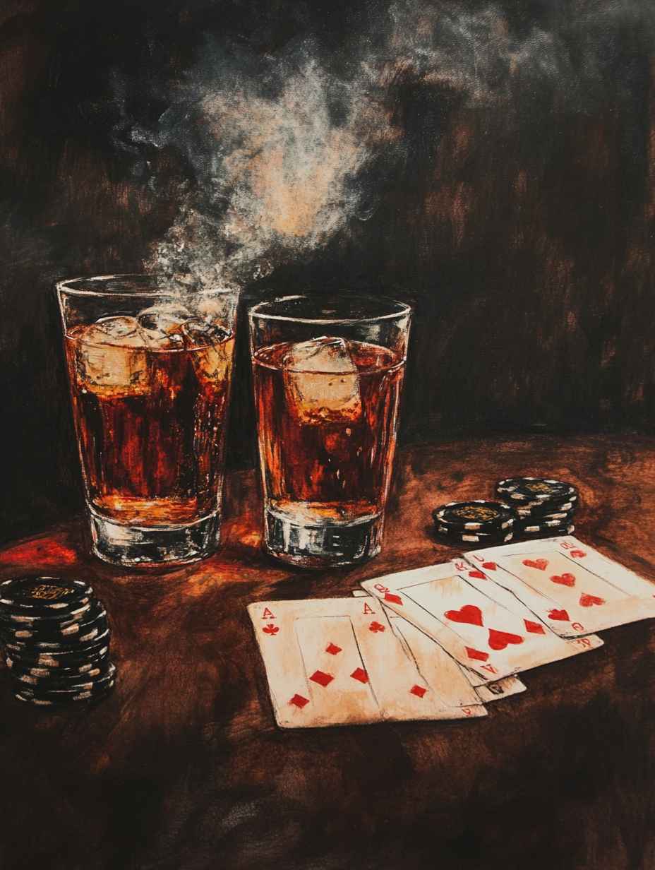 Liquor up Front Poker Poster