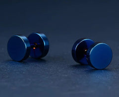 Stainless Steel Dumbbells  Earrings for Men