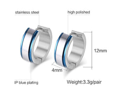 Stainless Steel Hoop Earrings for Men