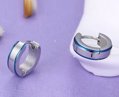 Stainless Steel Hoop Earrings for Men