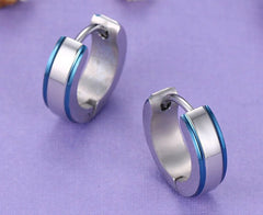 Stainless Steel Hoop Earrings for Men